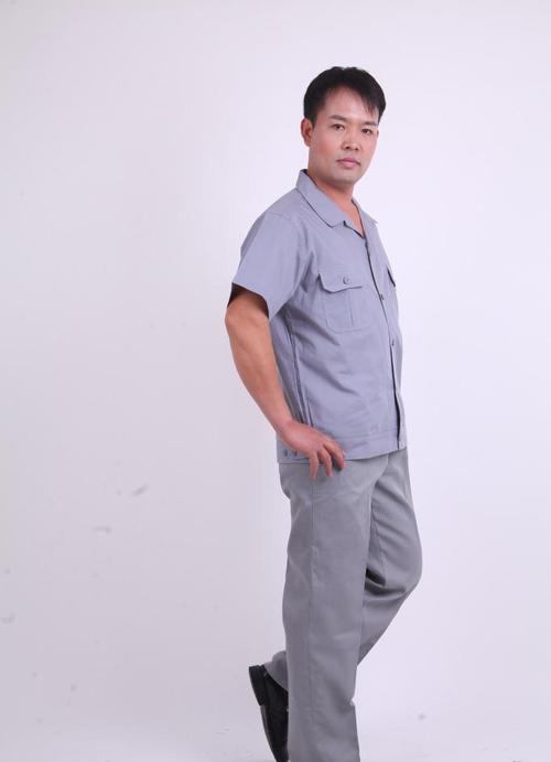 夏季短袖工作服 工衣工服涤棉工人工作服 工厂服装订制-上海爱家环卫